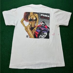 Vintage 90s Turn One Oneita Pure Traction Mens Small Distressed Bikini T Shirt